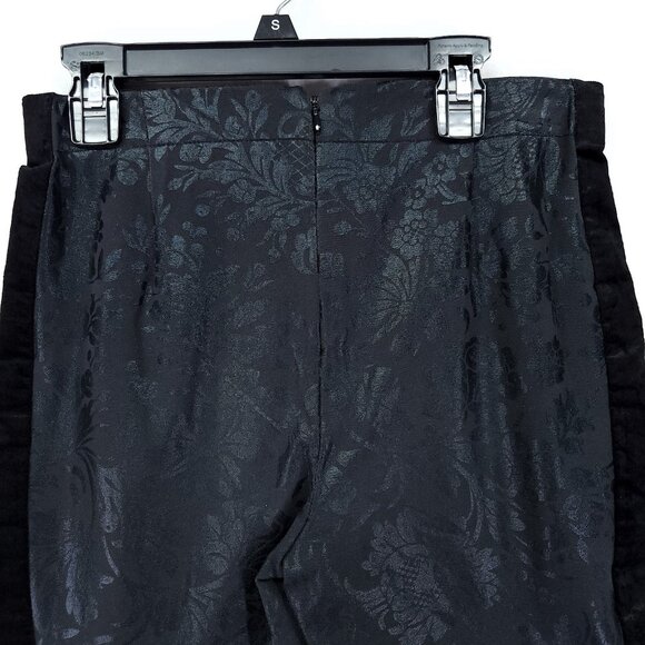 Anthropologie Jacquard Pants Size 0 The Essential Foil-Printed Tuxedo Trousers - Picture 14 of 15